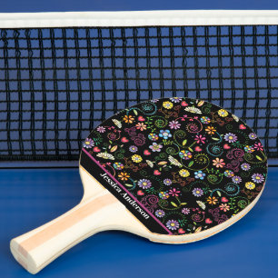 Pala De Ping Pong Patrón ininterrumpido de color de garganta de mano