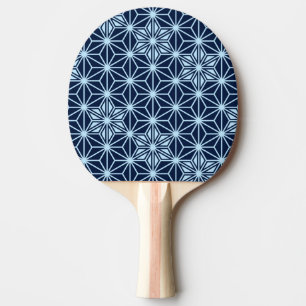 Pala De Ping Pong Patrón japonés de Asanoha - Azul índigo