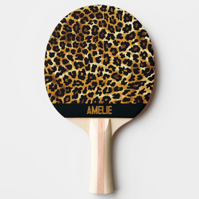 Pala De Ping Pong Patrón Leopard (Anverso)