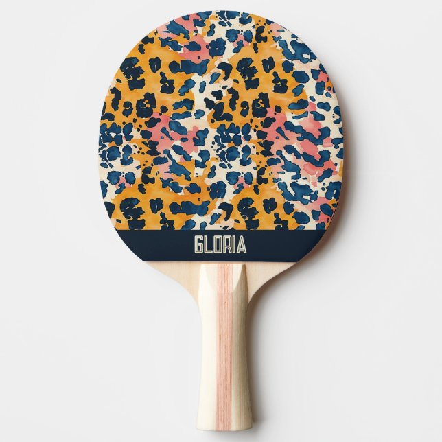 Pala De Ping Pong Patrón Leopard (Anverso)