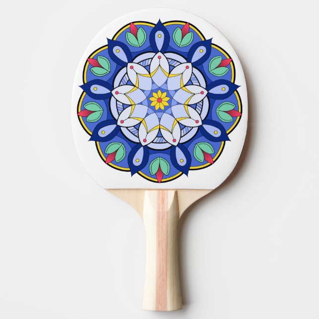 Pala De Ping Pong Patrón Mandala 01 (Anverso)