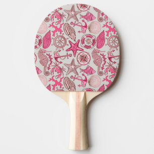 Pala De Ping Pong Patrón marino rosa