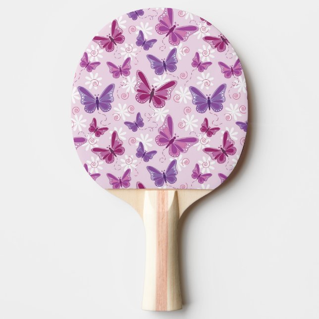 Pala De Ping Pong patrón mariposa (Anverso)