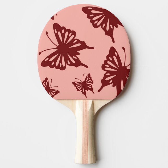Pala De Ping Pong patrón mariposa 3 (Anverso)