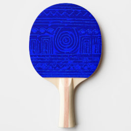 Pala De Ping Pong Patrón mesopotamiano sumeriano antiguo azul