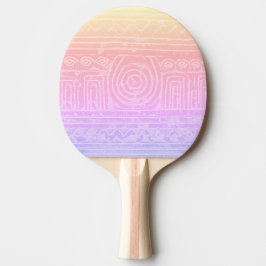Pala De Ping Pong Patrón mesopotamiano sumeriano antiguo rosado