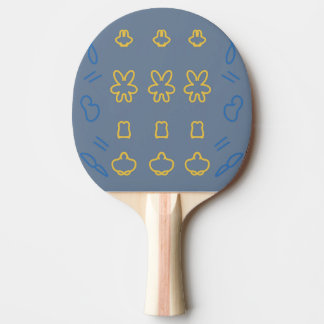 Pala De Ping Pong Patrón minimalista kawaii pastel adorable