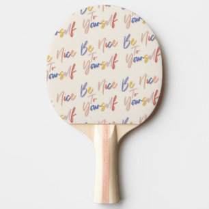 Pala De Ping Pong Patrón Motivacional dibujado a mano colorida
