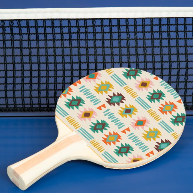 Pala De Ping Pong Patrón nativo americano de Navajo (in situ)