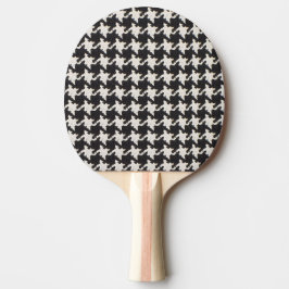 Pala De Ping Pong Patrón negro blanco de dientes de perro