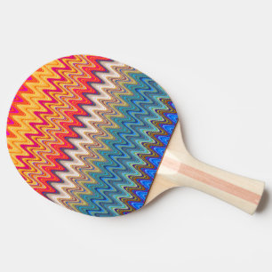 Pala De Ping Pong Patrón ondulado exótico multicolor