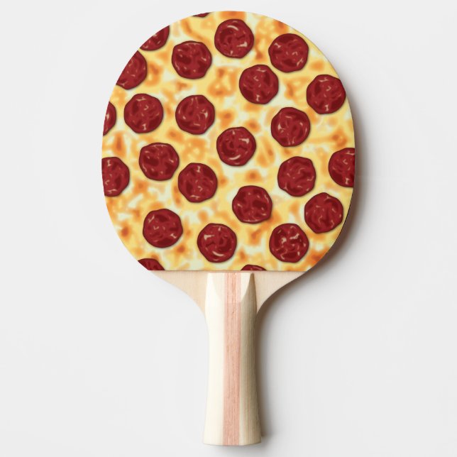 Pala De Ping Pong Patrón Pepperoni Pizza (Anverso)