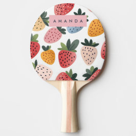 Pala De Ping Pong Patrón personalizado de fresa de fruta