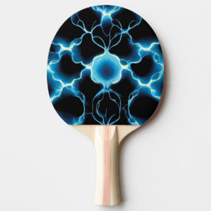 Pala De Ping Pong Patrón repetido de sinapsis eléctrica azul