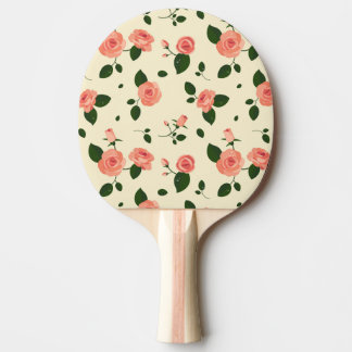 Pala De Ping Pong Patrón rosa rosa rosado de rosa pastel de bonito