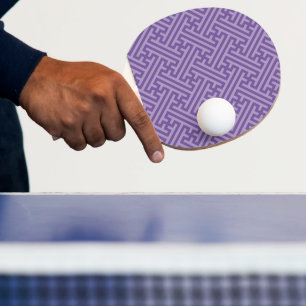 Pala De Ping Pong Patrón Sayagata, japonés, púrpura y rosa