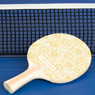 Pala De Ping Pong Patrón Sunflower