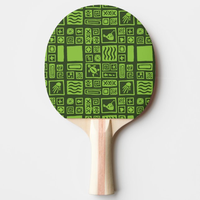 Pala De Ping Pong Patrón Tiki (Anverso)