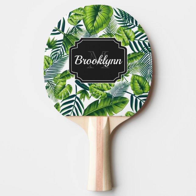 Pala De Ping Pong Patrón tropical (Anverso)