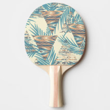 Patrón tropical azteca Ping Pong Paddle