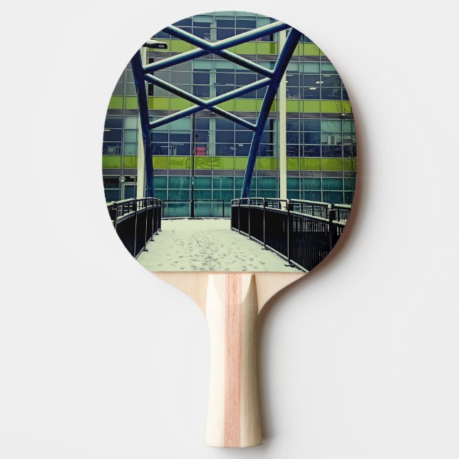 Pala De Ping Pong Patrón verde (Anverso)