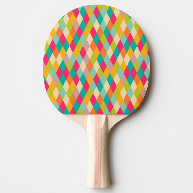 Pala De Ping Pong Patrón vintado Harlequin (Anverso)