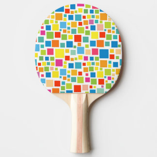 Pala De Ping Pong Patrones de cuadrados coloridos lindos