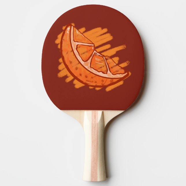 Pala De Ping Pong Patrones de fruta Regalos de Naranja de sangre (Reverso)