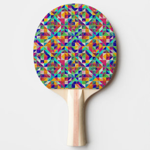 Pala De Ping Pong Patrones geométricos coloridos