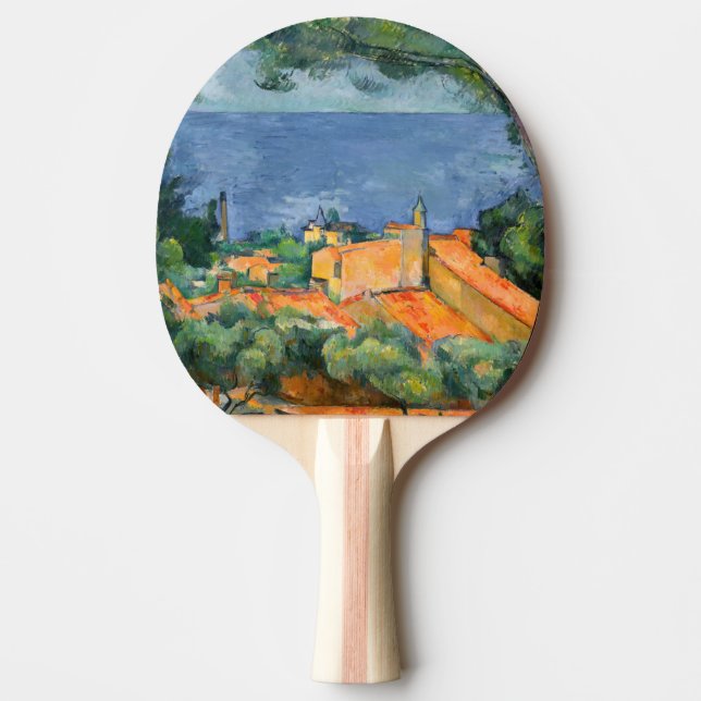 Pala De Ping Pong Paul Cezanne - Estaque con techos rojos (Anverso)