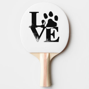 Pala De Ping Pong Paw Print Ping Pong Paddle