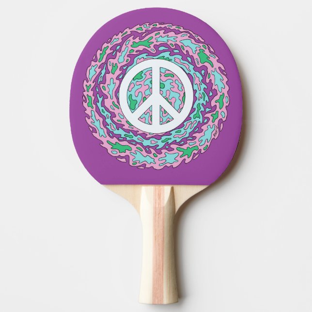 Pala De Ping Pong Paz psicodélica (Anverso)