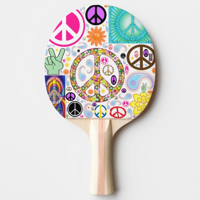 Pala De Ping Pong Paz y collage de Paisley (Anverso)
