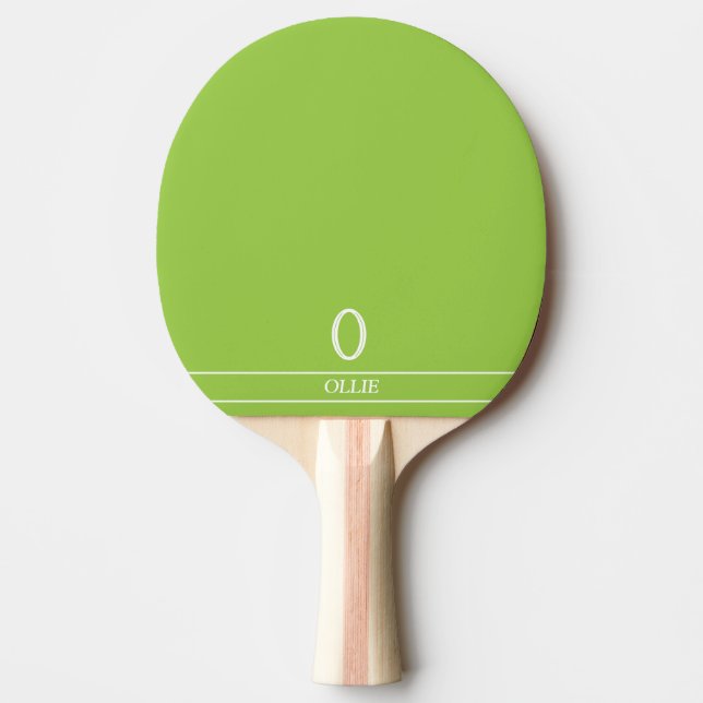Pala De Ping Pong Pea Green Monogramado Ping Pong Paddle (Anverso)