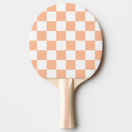 Pala De Ping Pong Peach Fuzz Checkered Gingham Pattern