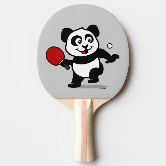 Pala De Ping Pong Pegatina redondo clásico de tenis de mesa Panda (Anverso)