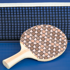 Pala De Ping Pong Pentágonos marrones simétricos con bordes trazados