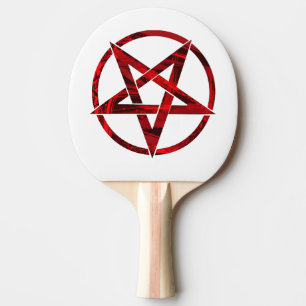 Pala De Ping Pong Pentagram del diablo Rojo