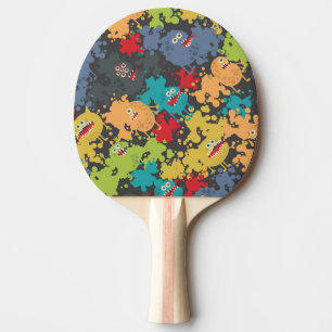 Pala De Ping Pong Pequeños monstruos graciosos