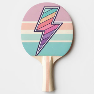 Pala De Ping Pong Perno Relámpago a Rayas Retro