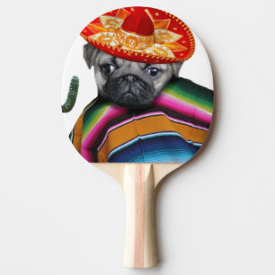 Pala De Ping Pong Perro mexicano del barro amasado