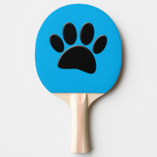 Pala De Ping Pong Perro Pawprint Azul