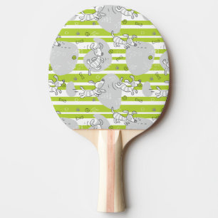 Pala De Ping Pong perro que juega el fondo del modelo