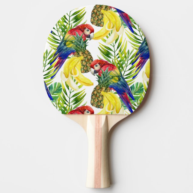 Pala De Ping Pong Perros Y Frutas Tropicales (Anverso)