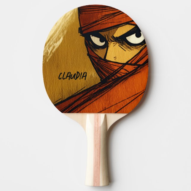 Pala De Ping Pong Personalizable Comic Ninja (Anverso)