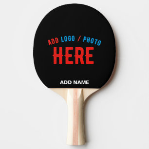 PALA DE PING PONG PERSONALIZABLE MODERNO ESTILO NEGRO VERIFICADO MAR