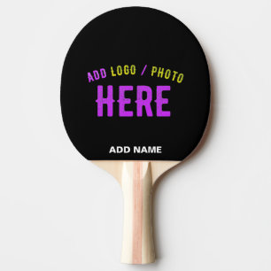 PALA DE PING PONG PERSONALIZABLE MODERNO ESTILO NEGRO VERIFICADO MAR