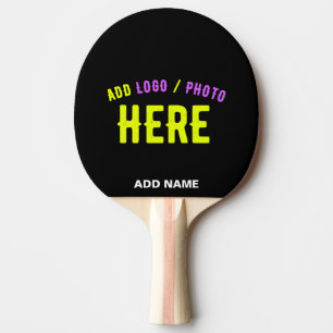PALA DE PING PONG PERSONALIZABLE MODERNO ESTILO NEGRO VERIFICADO MAR
