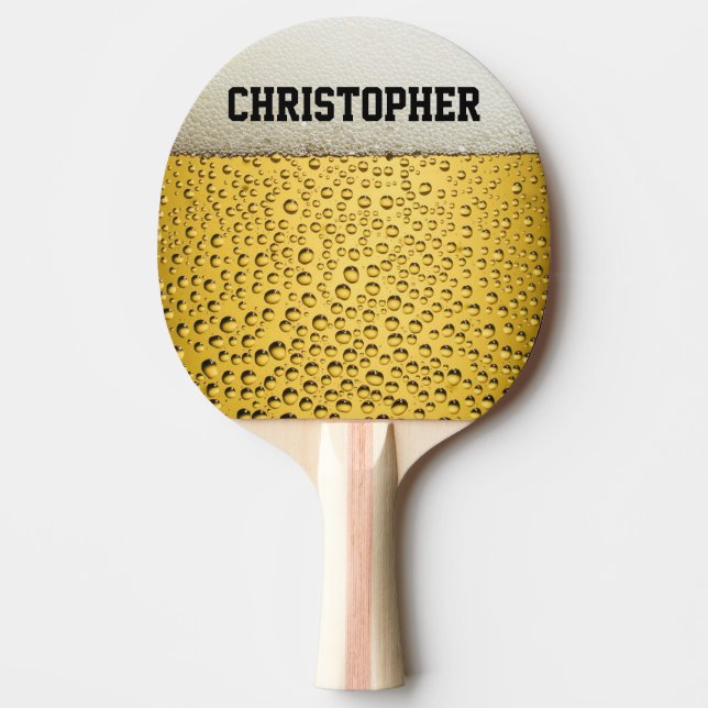 Pala De Ping Pong Personalización del vidrio de cerveza (Anverso)