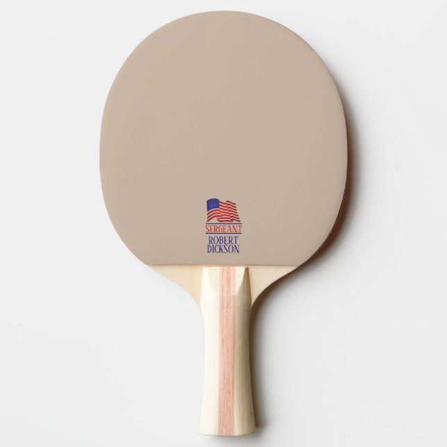 Pala De Ping Pong Personalización militar estadounidense (Reverso)